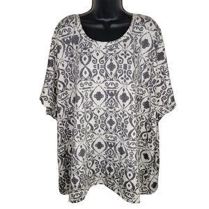 Livi Active Lane Bryant cap sleeve pullover knit top shirt 30/32